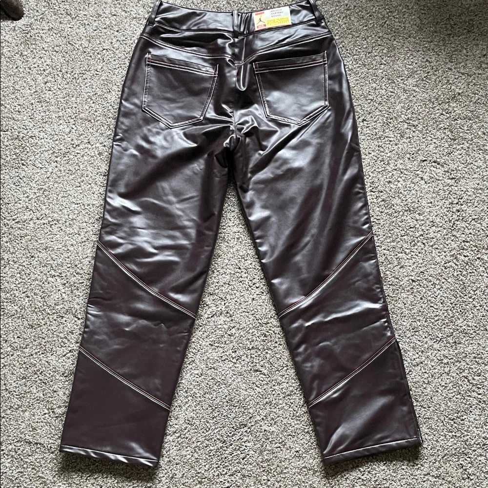 Maison Château Rouge x Jordan | Faux Leather Pants in Brown Basalt - Picture 8 of 12